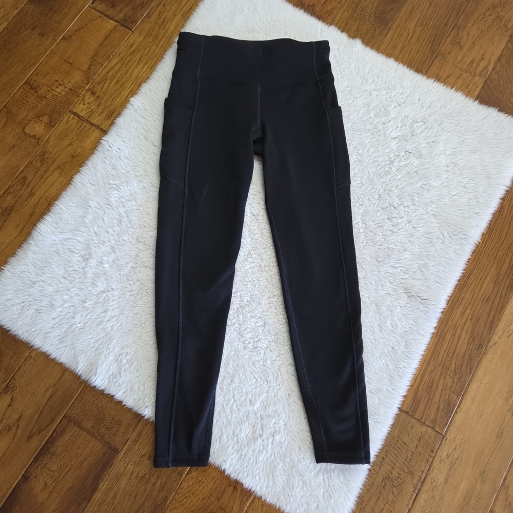 Athleta Altitude Stash Tight Leggings Polartec Powerstretch Women's Small Black